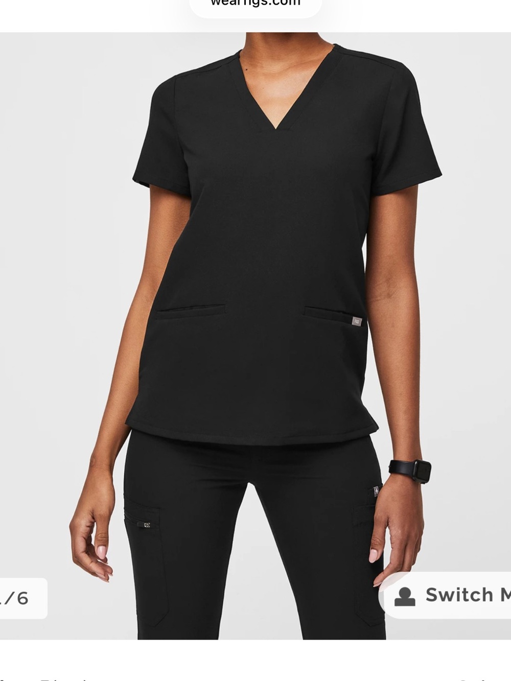 Figs CASMA top - Black